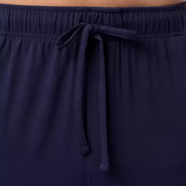 imageFruit of the Loom Mens 360 Stretch Long Sleeve Henley Top and Pant Sleep Pajama SetNavy