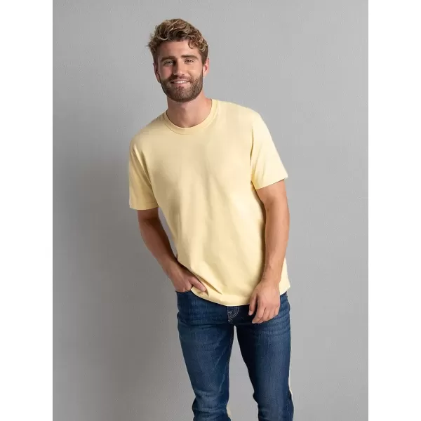 imageFruit of the Loom Mens Crafted Comfort Tee Relaxed ampamp Classic Fit Sizes S2xClassic Fit  Cotton  Cornfield