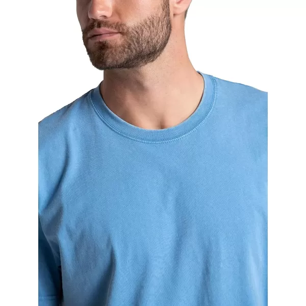 imageFruit of the Loom Mens Crafted Comfort Tee Relaxed ampamp Classic Fit Sizes S2xClassic Fit  Cotton  Favorite Blue