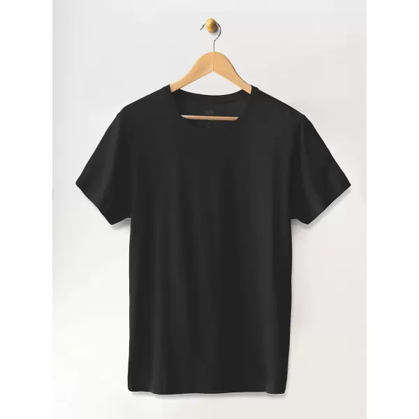 imageFruit of the Loom Mens Crafted Comfort Tee Relaxed ampamp Classic Fit Sizes S2xClassic Fit  Pima Cotton  Black