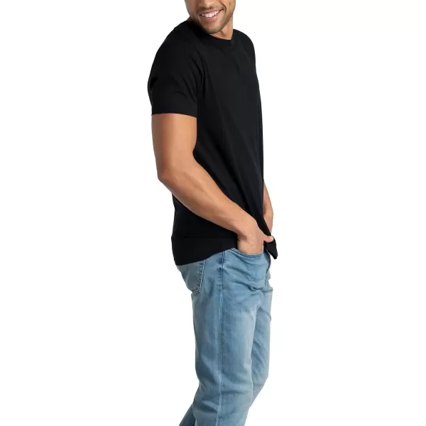 imageFruit of the Loom Mens Crafted Comfort Tee Relaxed ampamp Classic Fit Sizes S2xClassic Fit  Pima Cotton  Black