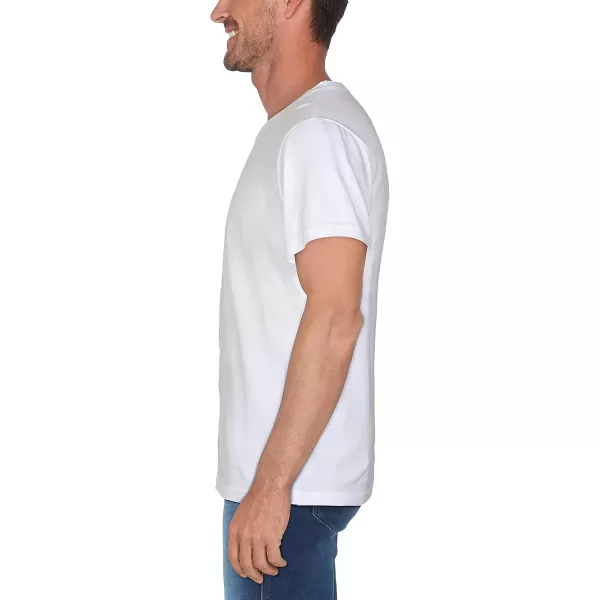 imageFruit of the Loom Mens Crafted Comfort Tee Relaxed ampamp Classic Fit Sizes S2xClassic Fit  Pima Cotton  White