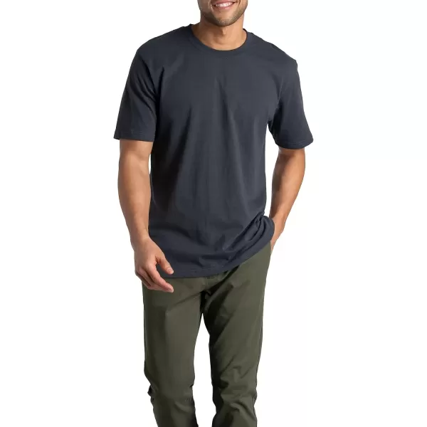 imageFruit of the Loom Mens Crafted Comfort Tee Relaxed ampamp Classic Fit Sizes S2xRelaxed Fit  Cotton  2 Pack  BlackGrey