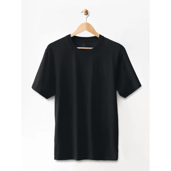 imageFruit of the Loom Mens Crafted Comfort Tee Relaxed ampamp Classic Fit Sizes S2xRelaxed Fit  Cotton  Black