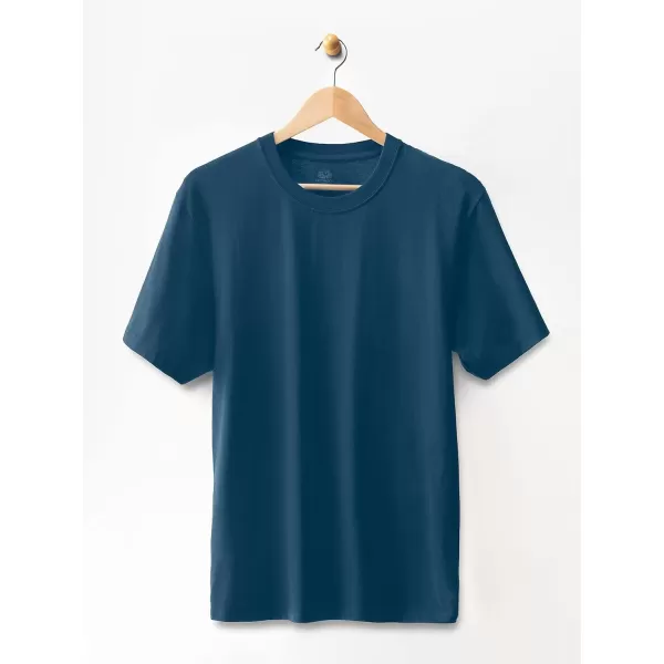 imageFruit of the Loom Mens Crafted Comfort Tee Relaxed ampamp Classic Fit Sizes S2xRelaxed Fit  Cotton  Smoke Blue