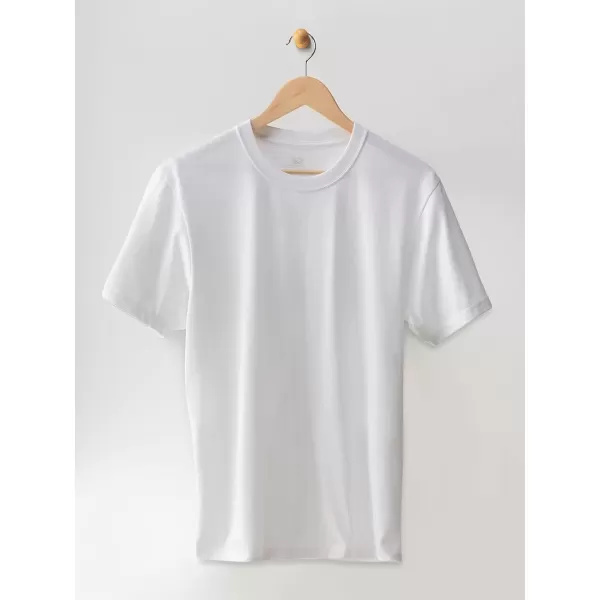imageFruit of the Loom Mens Crafted Comfort Tee Relaxed ampamp Classic Fit Sizes S2xRelaxed Fit  Cotton  White