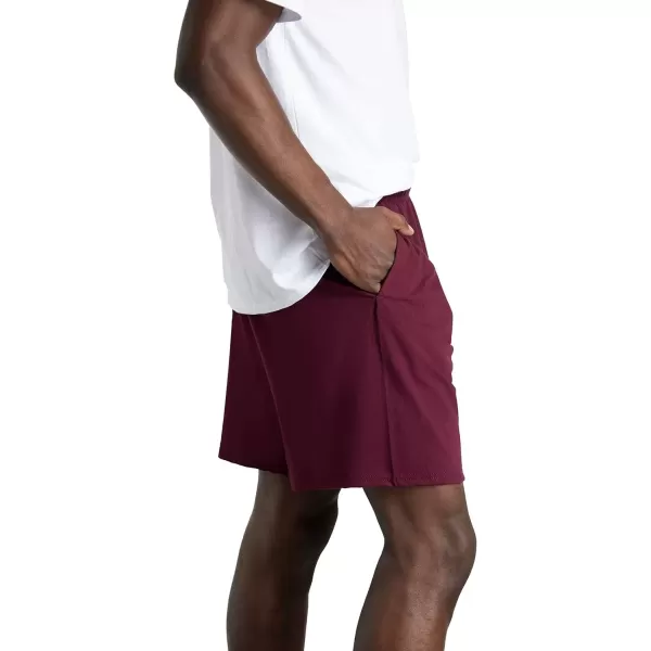 imageFruit of the Loom Mens Eversoft Cotton Shorts with Pockets S4XL2 Pack  Maroon