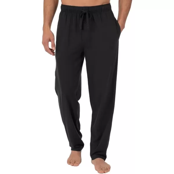 imageFruit of the Loom Mens Extended Sizes Jersey Knit Sleep Pajama Lounge Pant 1 ampamp 2 PacksBlack