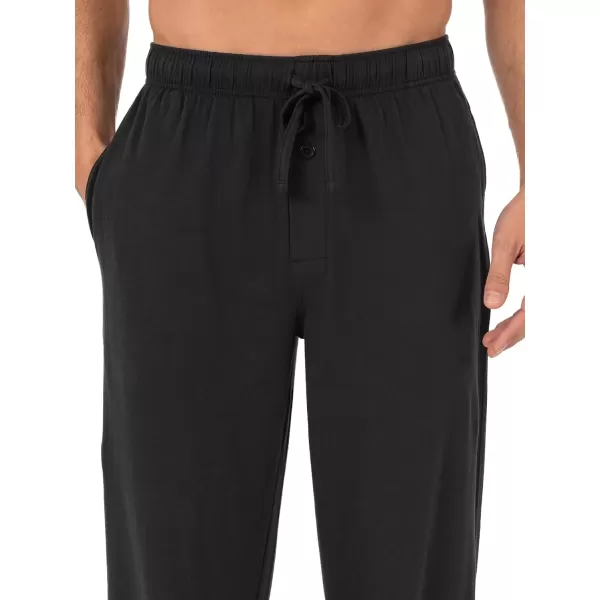 imageFruit of the Loom Mens Extended Sizes Jersey Knit Sleep Pajama Lounge Pant 1 ampamp 2 PacksBlackBlack 2pack