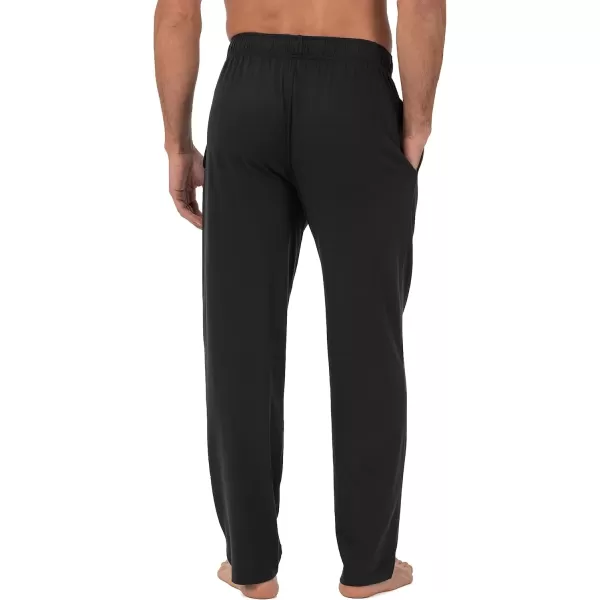 imageFruit of the Loom Mens Extended Sizes Jersey Knit Sleep Pajama Lounge Pant 1 ampamp 2 PacksBlackBlack 2pack
