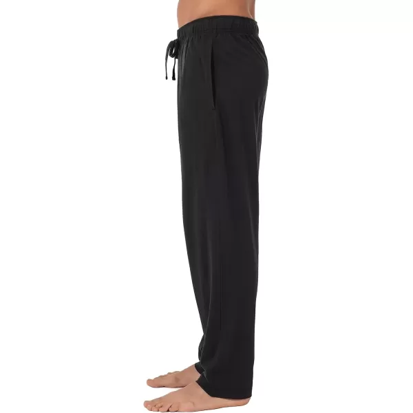 imageFruit of the Loom Mens Extended Sizes Jersey Knit Sleep Pajama Lounge Pant 1 ampamp 2 PacksBlackBlack 2pack