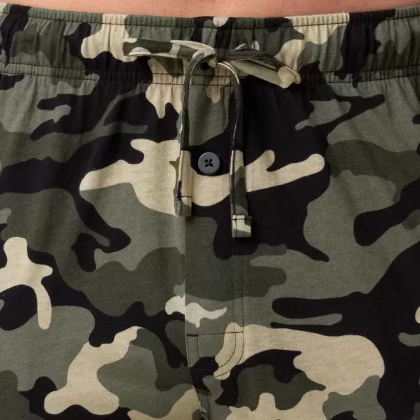 imageFruit of the Loom Mens Extended Sizes Jersey Knit Sleep Pajama Lounge Pant 1 ampamp 2 PacksCamo