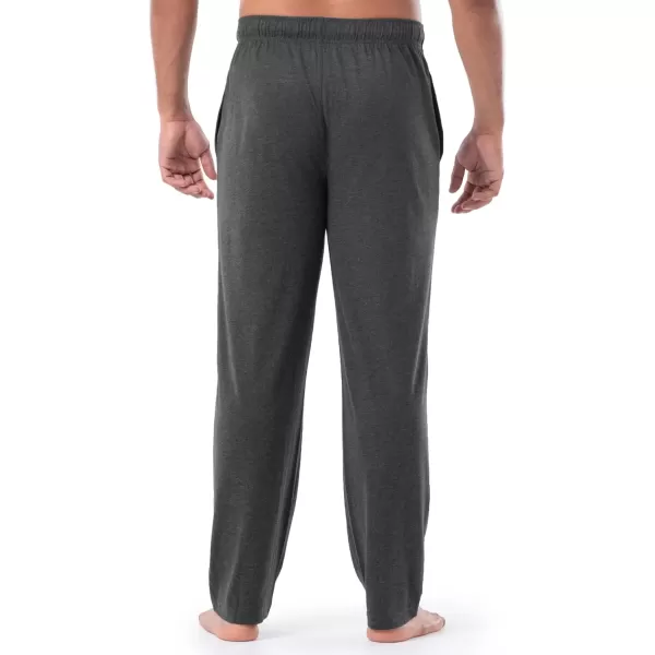 imageFruit of the Loom Mens Extended Sizes Jersey Knit Sleep Pajama Lounge Pant 1 ampamp 2 PacksCharcoal Heather