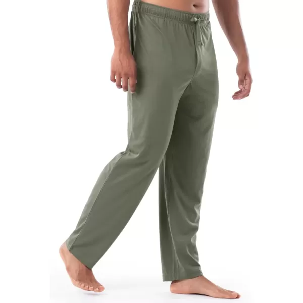imageFruit of the Loom Mens Extended Sizes Jersey Knit Sleep Pajama Lounge Pant 1 ampamp 2 PacksDark Green