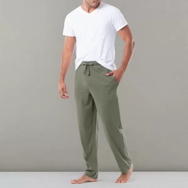 imageFruit of the Loom Mens Extended Sizes Jersey Knit Sleep Pajama Lounge Pant 1 ampamp 2 PacksDark Green