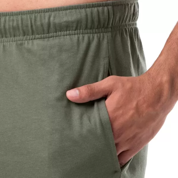 imageFruit of the Loom Mens Extended Sizes Jersey Knit Sleep Pajama Lounge Pant 1 ampamp 2 PacksDark Green