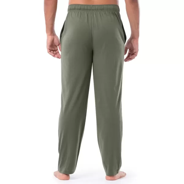 imageFruit of the Loom Mens Extended Sizes Jersey Knit Sleep Pajama Lounge Pant 1 ampamp 2 PacksDark Green