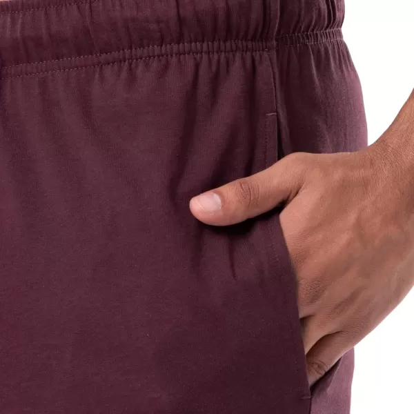 imageFruit of the Loom Mens Extended Sizes Jersey Knit Sleep Pajama Lounge Pant 1 ampamp 2 PacksDark Red