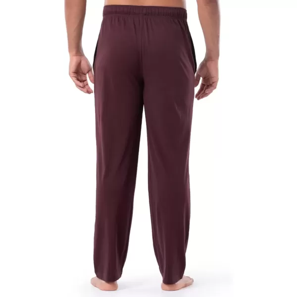 imageFruit of the Loom Mens Extended Sizes Jersey Knit Sleep Pajama Lounge Pant 1 ampamp 2 PacksDark Red