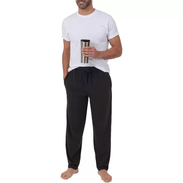 imageFruit of the Loom Mens Extended Sizes Jersey Knit Sleep Pajama Lounge Pant 1 ampamp 2 PacksEbonyAshed Heather