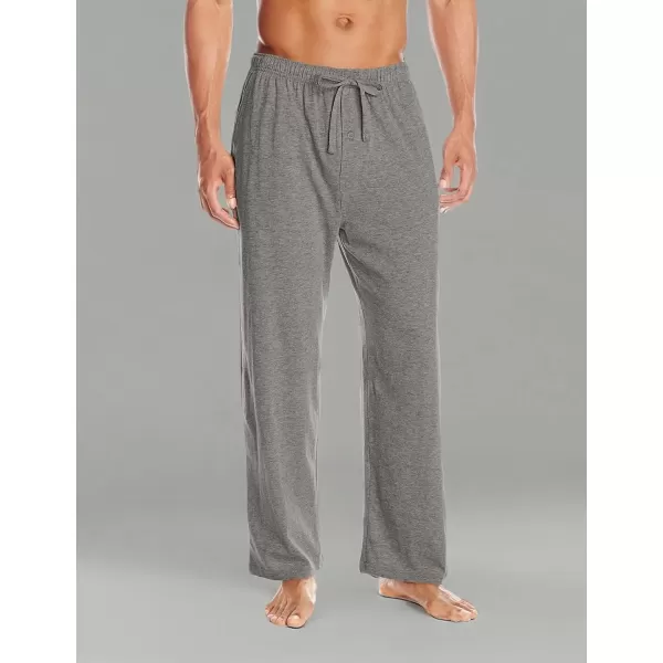 imageFruit of the Loom Mens Extended Sizes Jersey Knit Sleep Pajama Lounge Pant 1 ampamp 2 PacksGrey Heather 1 Pack