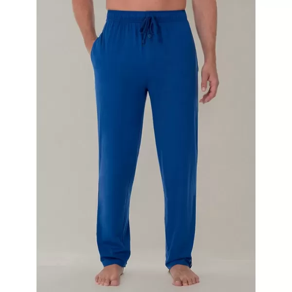 imageFruit of the Loom Mens Extended Sizes Jersey Knit Sleep Pajama Lounge Pant 1 ampamp 2 PacksMazarine Blue