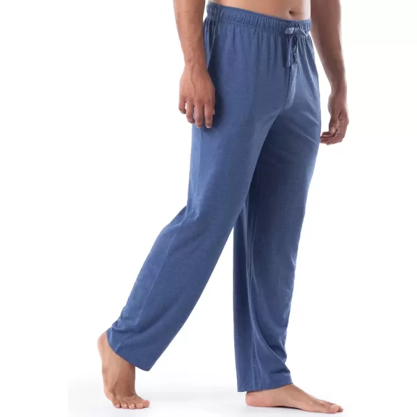 imageFruit of the Loom Mens Extended Sizes Jersey Knit Sleep Pajama Lounge Pant 1 ampamp 2 PacksNavy Heather