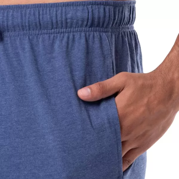 imageFruit of the Loom Mens Extended Sizes Jersey Knit Sleep Pajama Lounge Pant 1 ampamp 2 PacksNavy Heather