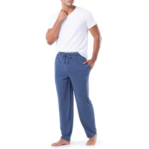 imageFruit of the Loom Mens Extended Sizes Jersey Knit Sleep Pajama Lounge Pant 1 ampamp 2 PacksNavy Heather