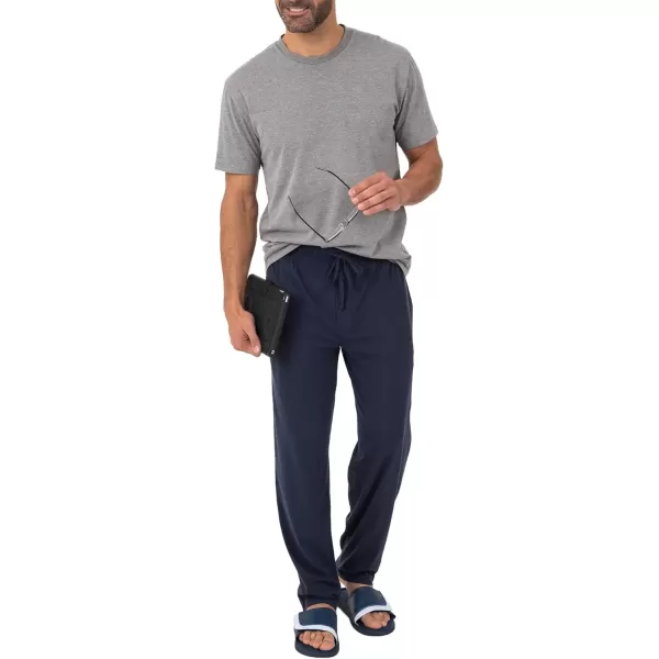 imageFruit of the Loom Mens Extended Sizes Jersey Knit Sleep Pajama Lounge Pant 1 ampamp 2 PacksNavyGrey 2pack