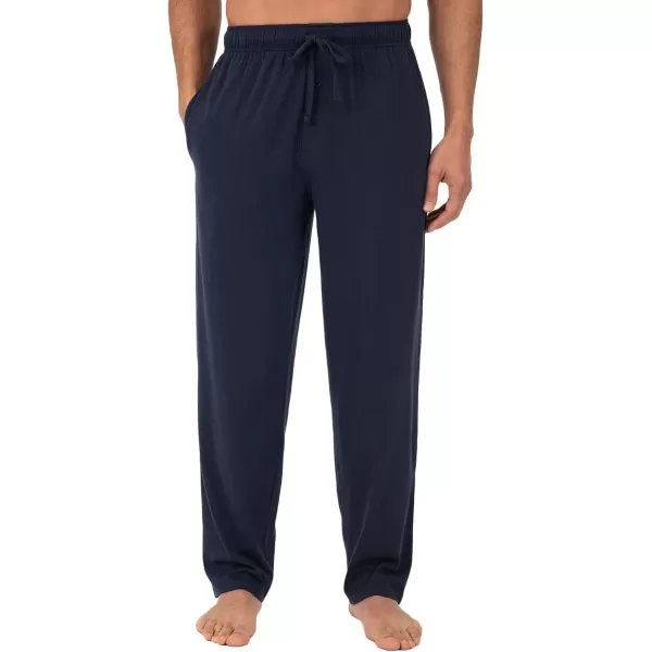 imageFruit of the Loom Mens Extended Sizes Jersey Knit Sleep Pajama Lounge Pant 1 ampamp 2 PacksNavyGrey 2pack