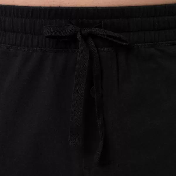 imageFruit of the Loom Mens Jersey Knit Jogger Sleep Pant 1 and 2 PacksBlack