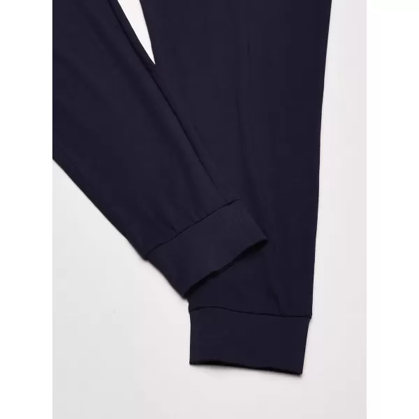 imageFruit of the Loom Mens Jersey Knit Jogger Sleep Pant 1 and 2 PacksBlackNavy