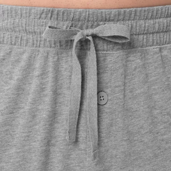 imageFruit of the Loom Mens Jersey Knit Jogger Sleep Pant 1 and 2 PacksGrey Heather