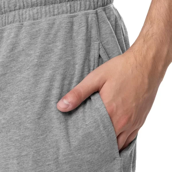 imageFruit of the Loom Mens Jersey Knit Jogger Sleep Pant 1 and 2 PacksGrey Heather