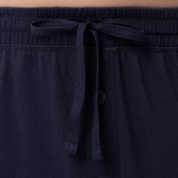 imageFruit of the Loom Mens Jersey Knit Jogger Sleep Pant 1 and 2 PacksNavy