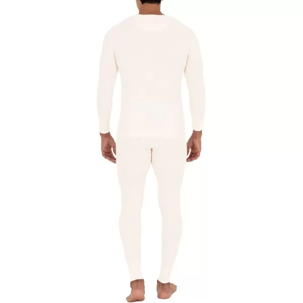 imageFruit of the Loom Mens Recycled Waffle Thermal Underwear Crew Top 1 and 2 PacksNatural