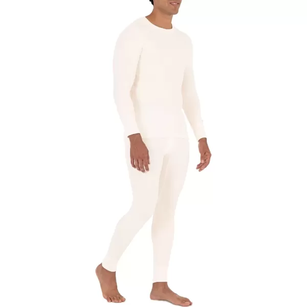 imageFruit of the Loom Mens Recycled Waffle Thermal Underwear Crew Top 1 and 2 PacksNatural