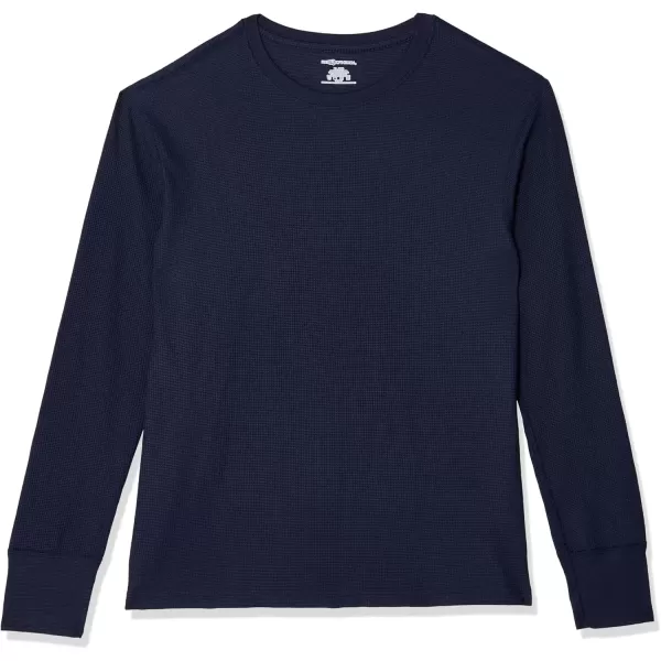 imageFruit of the Loom Mens Recycled Waffle Thermal Underwear Crew Top 1 and 2 PacksNavy