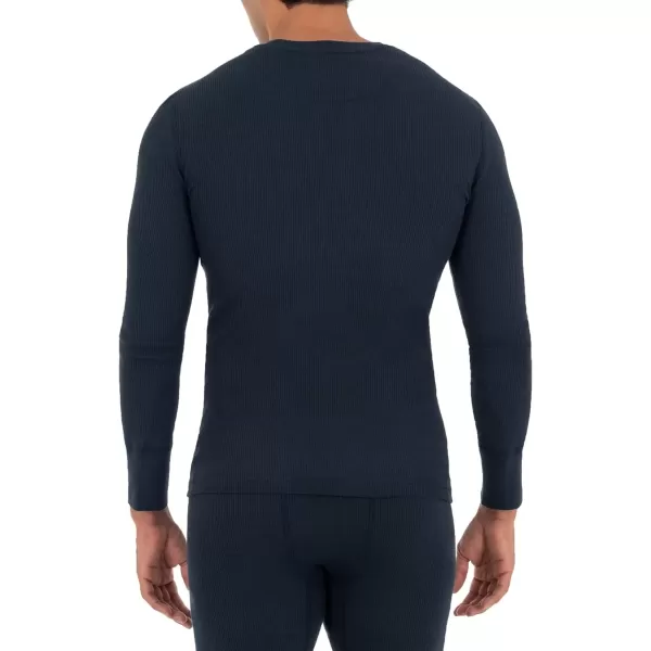 imageFruit of the Loom Mens Recycled Waffle Thermal Underwear Crew Top 1 and 2 PacksNavy