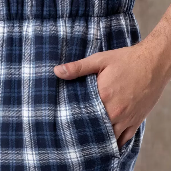 imageFruit of the Loom Mens Soft Flannel Pajama Lounge Sleep PantNavy Plaid