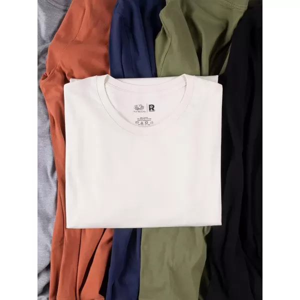 imageFruit of the Loom Recover Cotton TShirt Made with Sustainable Low Impact Recycled Fiber2 Pack  BlackIvory