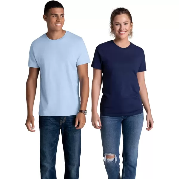 imageFruit of the Loom Recover Cotton TShirt Made with Sustainable Low Impact Recycled Fiber2 Pack  NavyOpen Air Blue