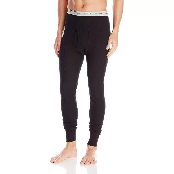 imageFruit of the Loom mens Classic Midweight Waffle Thermal Underwear BottomsBlack Soot 1pack