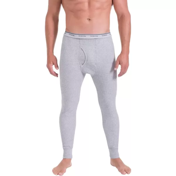 imageFruit of the Loom mens Classic Midweight Waffle Thermal Underwear BottomsLight Grey Heather 1pack