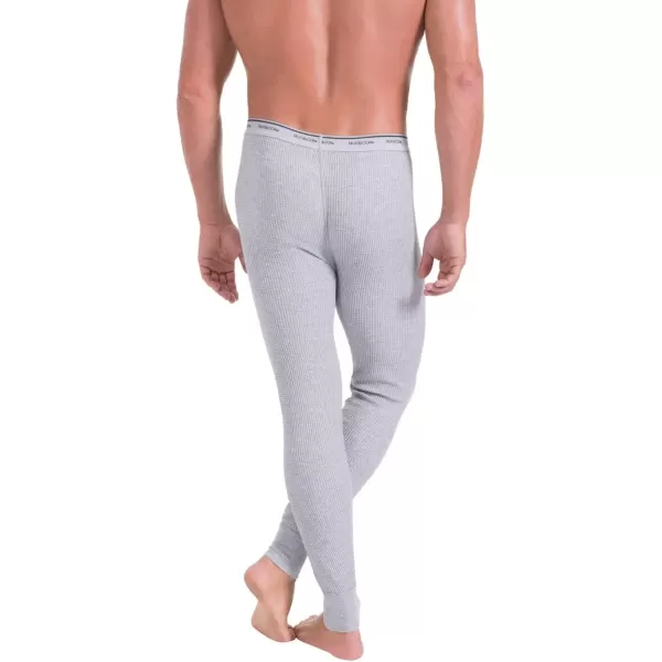 imageFruit of the Loom mens Classic Midweight Waffle Thermal Underwear BottomsLight Grey Heather 1pack