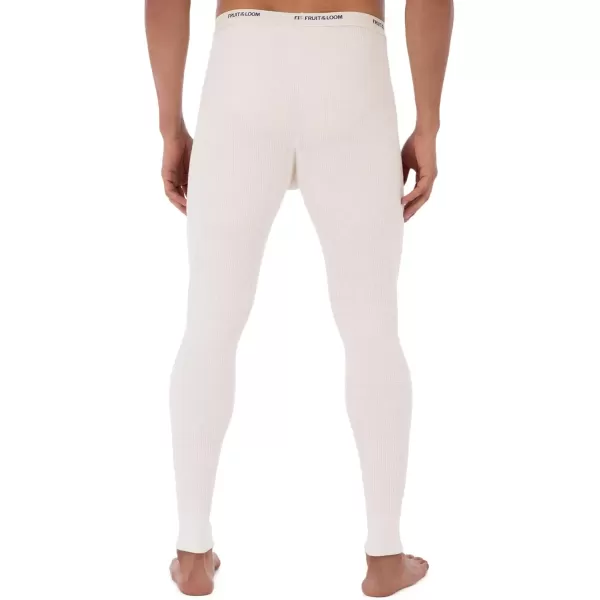 imageFruit of the Loom mens Classic Midweight Waffle Thermal Underwear BottomsNatural 1pack