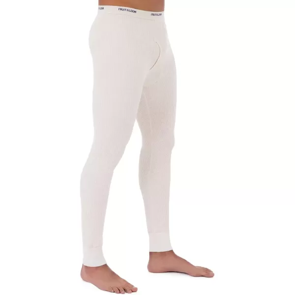 imageFruit of the Loom mens Classic Midweight Waffle Thermal Underwear BottomsNatural 1pack