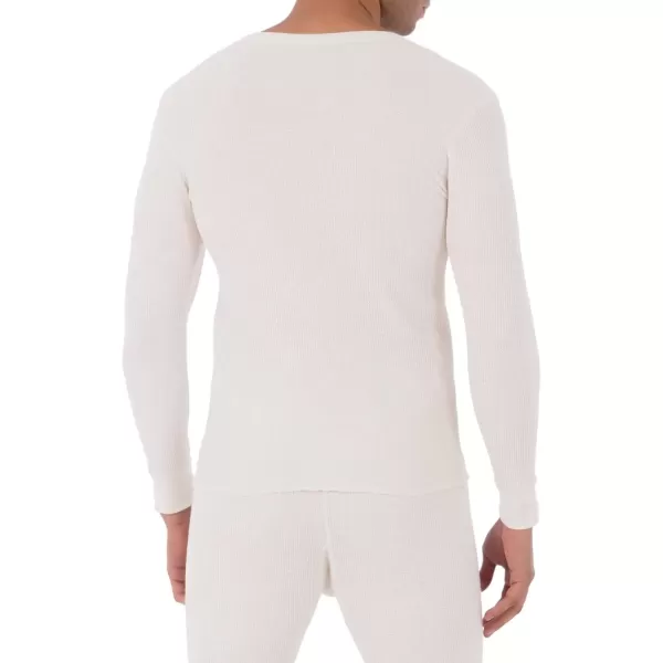 imageFruit of the Loom mens Classic Midweight Waffle Thermal Underwear Crew TopNatural
