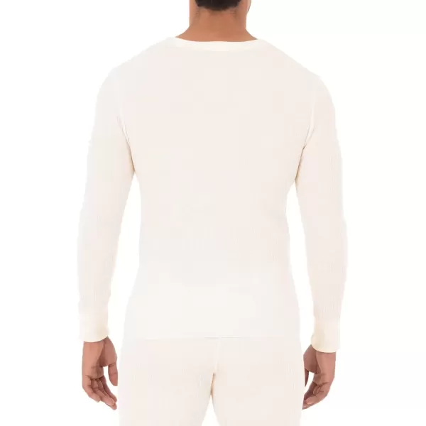 imageFruit of the Loom mens Classic Midweight Waffle Thermal Underwear Crew TopSandstone